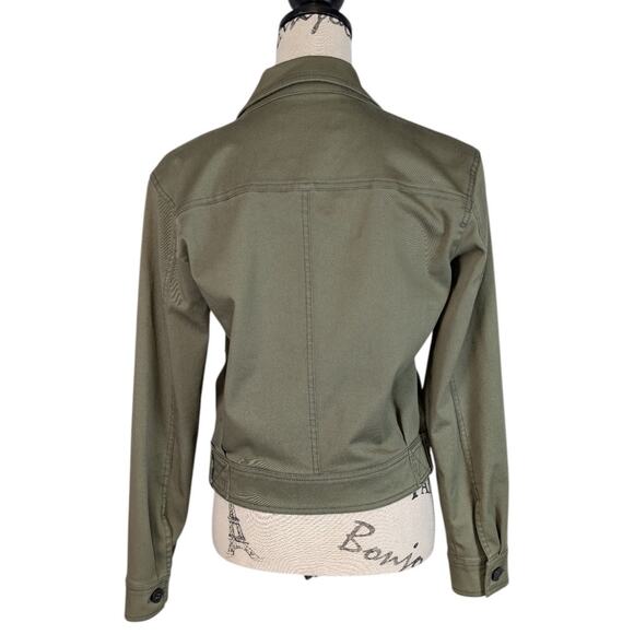 Derek Lam 10 Crosby Gwen Field Jacket Olive Green Cropped Utility Size 2 - Picture 3 of 16
